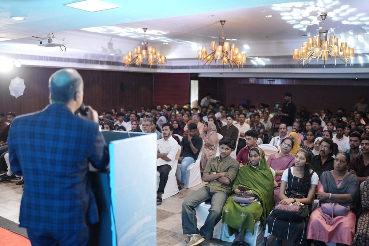 Dr. Ajay Sanker conducting a leadership training workshop