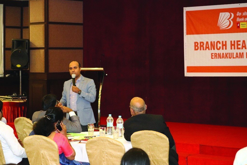 Training session for Bank of Baroda branch heads by Dr. Ajay Sanker